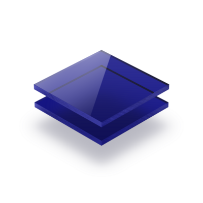 Plexiglas getint blauw
