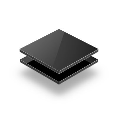 Alupanel aluminium sandwich plaat zwart