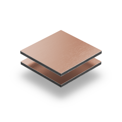 Alupanel koper geborsteld 3mm