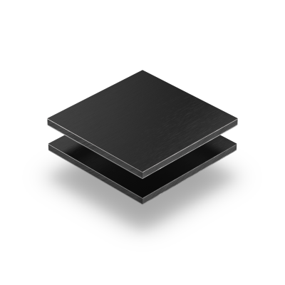 Alupanel zwart geborsteld 3mm
